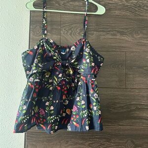 Old Navy Navy Floral Camisole